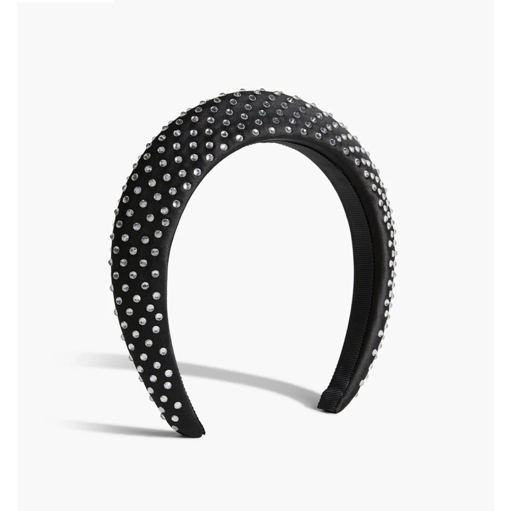 Hill House Home black satin rhinestone headband